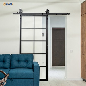 Marco de aluminio Delgado Steampunk, puerta corredera de vidrio doble, Noble, visión, Unidad de despensa de armario de cocina, puerta de vidrio de alta <span class=keywords><strong>Sierra</strong></span> - Product Image 5