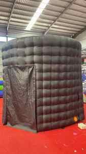 Grand mur gonflable de cabine photo publicitaire à 360 degrés pour les clubs et les nuits Tente de fond de cabine photo à LED de 17 couleurs et type d'arc - Product Image 4