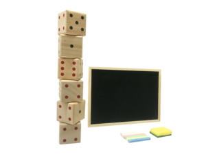 Bộ bảng điểm xúc xắc + bảng đen bằng gỗ | Bộ ghi điểm trò chơi trên bàn - Product Image 5