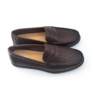 Nuevos <span class=keywords><strong>Mocasines</strong></span> Cómodos de Caña Alta, Tejidos, de Cuero Vacuno Marrón Aceitado, Genuinos, para Bodas, Formales, de Moda, de Marca, de Corte Bajo, para Conducir, para <span class=keywords><strong>Hombre</strong></span> - Product Image 3