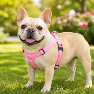 Arnés ajustable de nailon para perros con patrón de camuflaje para perros pequeños, estilo lindo, cierre de hebilla, lavable a mano - Product Image 5