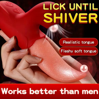 Zungen-Leck-Vibrator Saugender Weiblicher Masturbator G-Punkt Klitoris-Stimulator Dildo Nippel-Massagegerät Erotische Maschine Sexspielzeug für Frauen