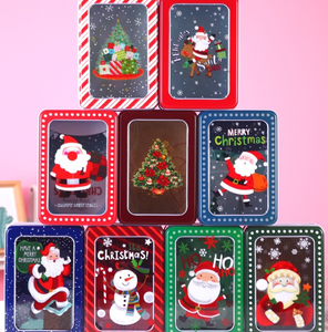 กล่องใส่คุกกี้คริสมาสต์ว่าง,กล่องใส่เค้กบิสกิตทรงสี่เหลี่ยมผืนผ้าพร้อมช่อง Pvc - Product Image 6