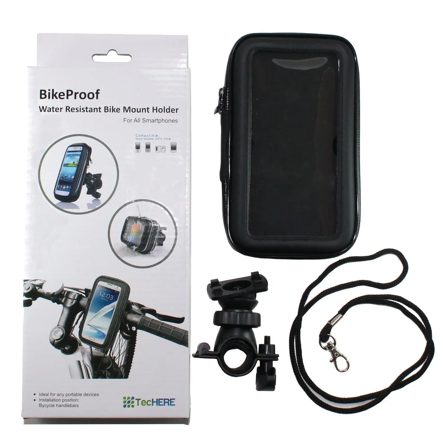 กระเป๋าใส่โทรศัพท์สำหรับติดจักรยานมอเตอร์ไซค์,ที่วางโทรศัพท์ติดกับจักรยานพร้อมจอสัมผัสที่วางโทรศัพท์สำหรับเล่นกีฬาจักรยานกันน้ำ