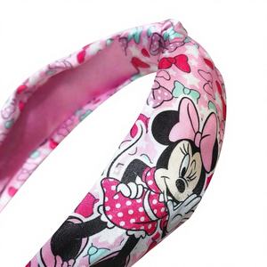 Diadema con nudo de Minnie con licencia oficial, diademas gruesas para niñas, talla única, H.E.R. Accesorios de tela Clásicos atemporales Edades 3 - Product Image 1
