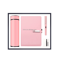 Coffret Cadeau de Luxe Morandi Rose pour Filles et Femmes : Kit Anniversaire ou Mariage avec Flasque, Carnet A5, Stylo Plume et Recharge d'Encre