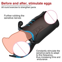 Wieder verwendbare Silikon-Penis hülle Flexible Eichel Vibrierende Vergrößerung verzögerung Ejakulation vibratoren Sexspielzeug-Stimulator für Erwachsene für Männer