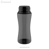 Ecannal CE TPD ISO8317 Botella de Plástico PET V3 de 100 ml con Gotero, Transparente, Negra, con Tapa CR, con Etiqueta Privada y Caja