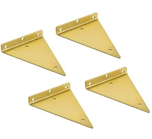 Soporte de estantería triangular de metal resistente para estantes flotantes de bricolaje Soportes de estante dorado