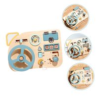 Jouet de volant Montessori, jeu de logique et de couleurs, stimule l'intérêt, simulation de volant de voiture en bois pour la maison