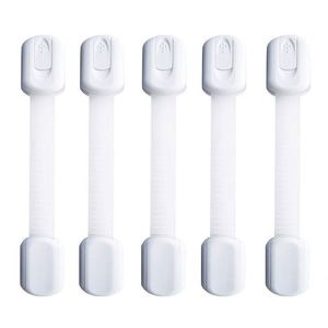 Strap Latches <b>Drawer</b> Fridge Toilet Child Safety Cabinet Proofing <b>6</b> Pack ABS Plastic Manual Locks Adhesive Adjustable Power - Product Image 1