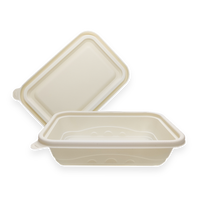 Barquettes alimentaires jetables biodégradables modernes en amidon de maïs, vaisselle, assiettes, bols, emballages écologiques pour fêtes, conteneurs Ecolife