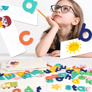 <span class=keywords><strong>Gioco</strong></span> di alfabeto in legno Letop, carte per l'ordinamento delle parole Montessori, <span class=keywords><strong>gioco</strong></span> educativo per lo sviluppo dell'intelligenza per bambini in età prescolare - Product Image 3
