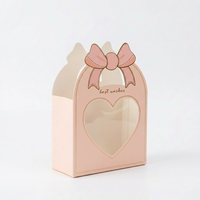 Boîte à fleurs transparente avec fenêtre en forme de cœur, emballage cadeau de luxe pour arrangement de fleurs fraîches et bouquet