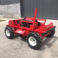 Nouvelle conception de tondeuse à gazon électrique télécommandée à 4 roues motrices avec pneus en caoutchouc pour usage en jardin au Canada, en Espagne, en Allemagne, en Italie