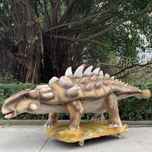 Modèle d'Ankylosaurus animatronique, réplique de dinosaure herbivore blindé, figurine de dinosaure crétien pour exposition préhistorique - Product Image 2