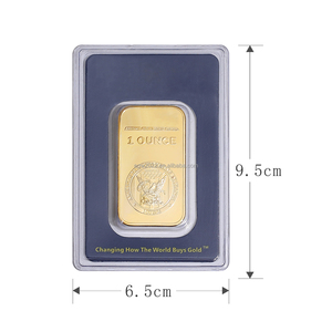 Lingote de Cobre de <span class=keywords><strong>1</strong></span> <span class=keywords><strong>Onza</strong></span> en Envase Blister, Chapado en <span class=keywords><strong>Oro</strong></span>, con Grabado - Product Image 2