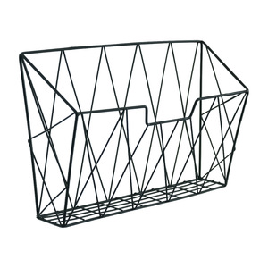 Wall Mounted Magazine Rack Wrought Iron Minimalist Design Rectangular Shape Durable Home Office Storage <b>Shelf</b> - Product Image 5