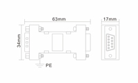 Parafoudre industriel BR-DB9 pour câble réseau informatique avec SPD pour protection contre la foudre