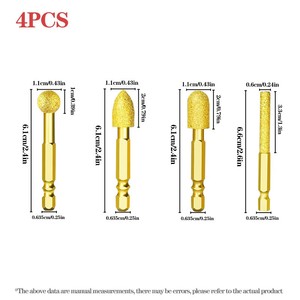Cabezal de Pulido de Diamante con Vástago Hexagonal para Taladro Eléctrico, Lima Rotatoria para Grabado en Hierro Fundido, Aluminio y Piedra, Pulido de Metales y Soldadura - Product Image 2