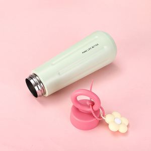 DD4442 Bouteille isotherme portable d'extérieur 450 ml en acier inoxydable pour thé, avec poignée, motif floral, pour femme, sport - Product Image 3