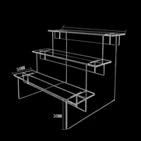 Présentoir à 3 niveaux en acrylique léger pour figurines d'action, modèles d'anime et objets de collection - Vente en gros usine