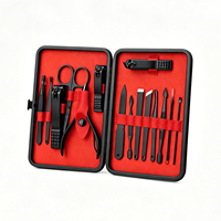 Ensemble de manucure professionnel 12/15/18 pièces, kits de coupe-ongles en gros