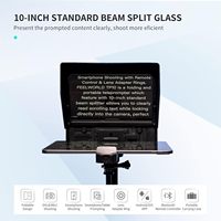 FEELWORLD TP10 Téléprompteur portable pliable de 10 pouces pour smartphone/tablette de 11 pouces, prise de vue DSLR, télécommande, série professionnelle