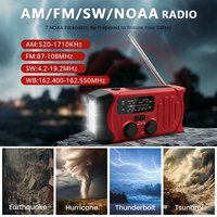 Emergency Radio NOAA Weather Band Shortwave AM FM Hand Crank Solar Charging Power Bank USB Flashlight Wholesale
