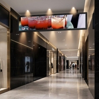 Écran d'affichage numérique LCD étiré, garantie 1 an, 7j/24h, écran publicitaire ininterrompu pour menu de restaurant, CMS