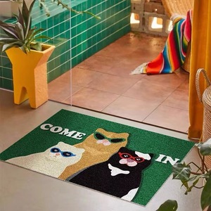 Tapis de porte en PVC à motif de <span class=keywords><strong>chien</strong></span> de dessin animé, tapis d'entrée extérieur antidérapant imprimé, tapis de porte d'entrée anti-salissures, décoration de la maison - Product Image 1