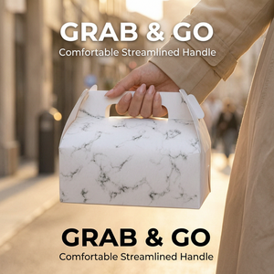 <strong>Bakery</strong> Treat Paper Boxes With Handle Party Favor Dessert Cookie Pastry Wrapping Paper Boxes for Birthday Wedding Holidays Gifts - Product Image 5