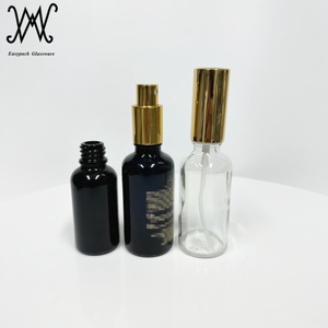 Botella de espray para el cabello <span class=keywords><strong>natural</strong></span> redondo Boston de color oscuro de 250ml con rociador de gatillo dorado galvanizado - Product Image 6