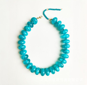 Nuova <span class=keywords><strong>Collana</strong></span> Estiva Dopamina con Perline in <span class=keywords><strong>Resina</strong></span> Multicolore Fatte a Mano, Gioielli alla Moda per Donne - Product Image 6