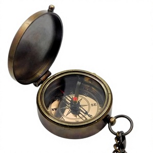 Antique Brass Pocket Coin Cross Angel Fashion Birthday Party Travel Accessory - Product Image 1