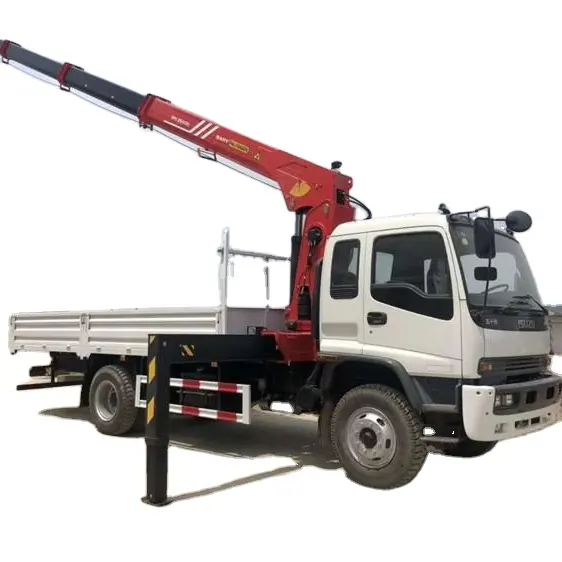 Cheap ISU-ZU 8/10 tons mini hydraulic truck mounted crane loader