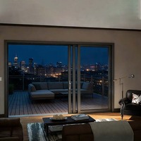 Portes coulissantes de patio en aluminium à verre trempé, économie d'énergie, robustes, pour villas résidentielles, conformes aux normes canadiennes
