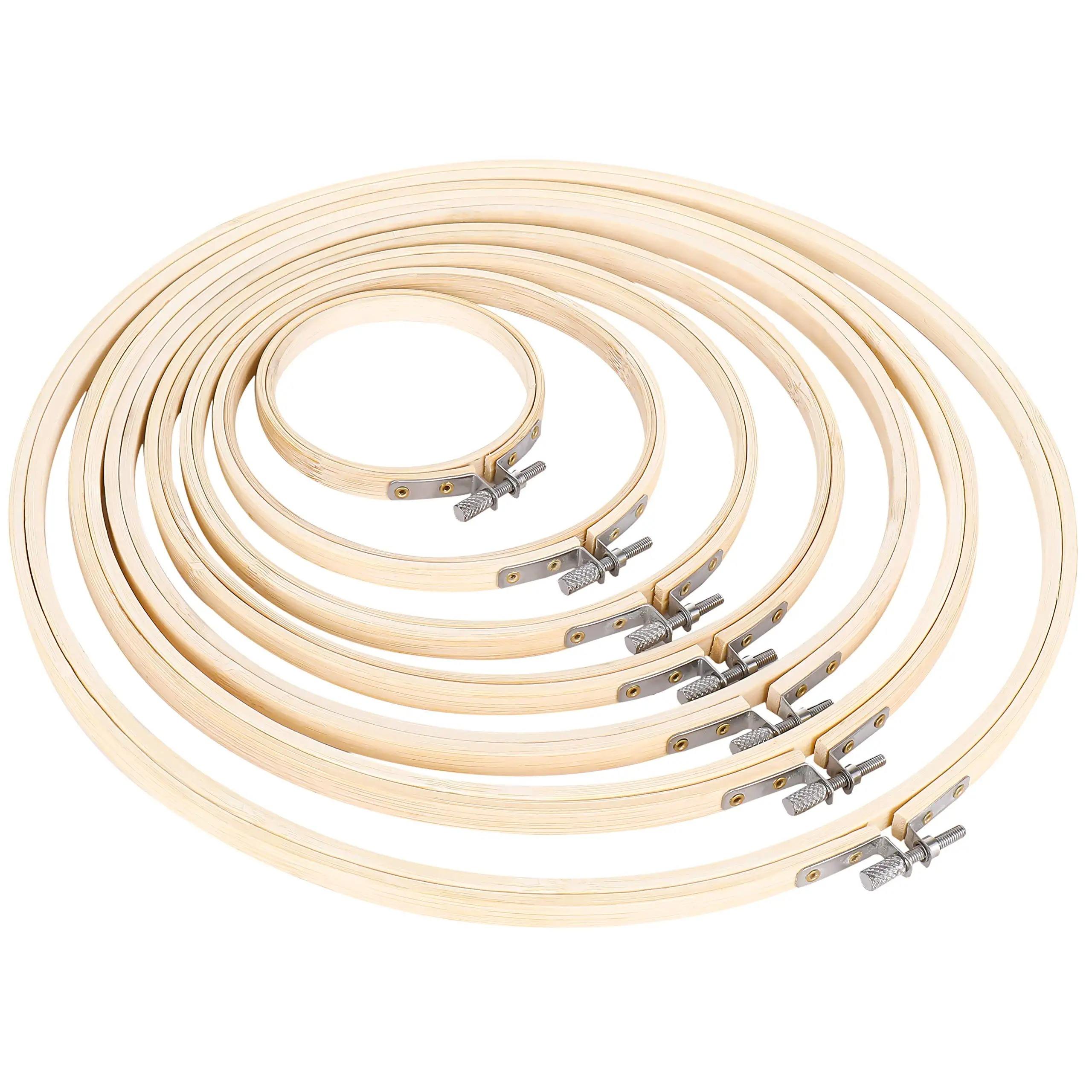 10 Cerchi Da Ricamo In Bambù - 13cm Per Punto Croce E Lavori Artigianali - Foto 4