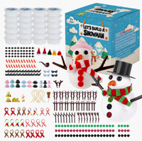 Kit de Bricolage Bonhomme de Neige de Noël en Pâte à Modeler Super Légère – Activité de Fête et Cadeau