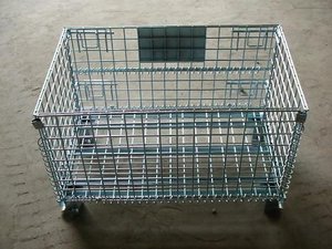 Mracking depolama kafes kemer tekerlek 50*50 Mesh kelebek kafes katlanır ciro sepeti hurda sıralama sepeti istifleme demir kafes - Product Image 2