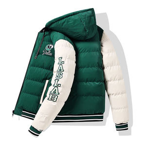 Fabricante OEM/ODM, Chaqueta Varsity Acolchada con Capucha de Invierno Personalizada, de Alta Calidad, a Prueba de Viento, Cálida y Unisex - Product Image 3