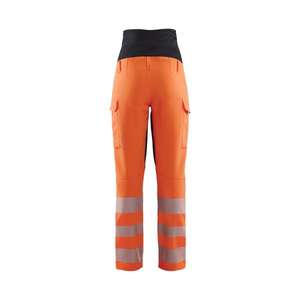BLAKLADER - 710016425399S Women's hi-Vis 4-way <b>stretch</b> maternity <b>trousers</b> Orange/<b>Black</b> - EAN 7330509841570 HI-VIS WORKWEAR - Product Image 2