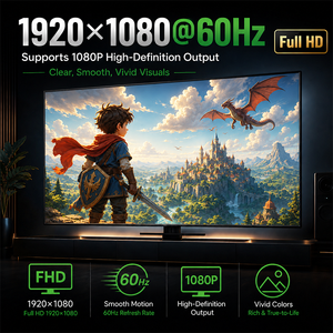 WISTAR Mini TV HD 1080P sans alimentation externe vers <span class=keywords><strong>VGA</strong></span> avec adaptateur <span class=keywords><strong>audio</strong></span> 3,5 mm pour ordinateur portable PC - Product Image 3