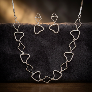 Geometric Statement Necklace Set 2-Tone Plated <b>Copper</b> Alloy Imitation Pearl Butterfly Design Cute Style Party Wedding Beads - Product Image 3