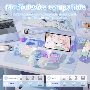 ONIKUMA GT838 Cat Ear Children's Wireless Headset 2.4G <b>USB</b> Type-C Comfortable In-Ear Over-Ear Game Headset Dynamic Mobile Phone - Product Image 3