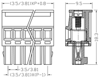 XY2500FFR-3.5replace Phoenix 15EDGKA inverse 3.81 pas ou 3.5mm bride enfichable Types Circuit imprimé bornier connecteur