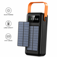 Batterie externe grande capacité avec énergie solaire, lumière LED et poignée de transport à quatre points, chargeur portable – Vente en gros directe usine