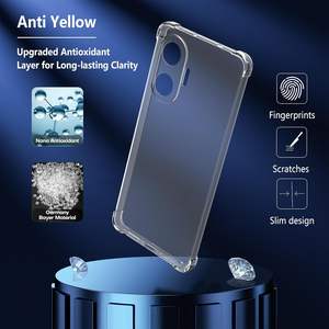 Coque transparente anti-jaunissement avec protection d'écran en verre trempé 9H pour Xiaomi - Product Image 5