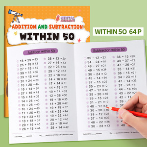 Cuaderno de Ejercicios de Matemáticas, Sumas y Restas, 64 Páginas, Actividades Matemáticas para Preescolar y Primaria, Práctica de Dígitos 10, 20, 50, 100 - Product Image 4