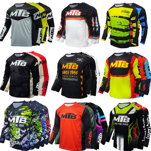 Vêtements de cyclisme tout-terrain imprimés pour hommes en gros, maillots de VTT imprimés à manches longues - Product Image 1